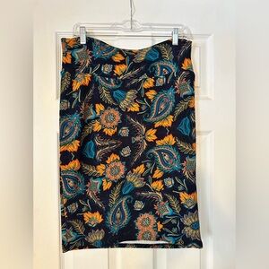 LuLaRoe Cassie Pencil Skirt - Floral Paisley